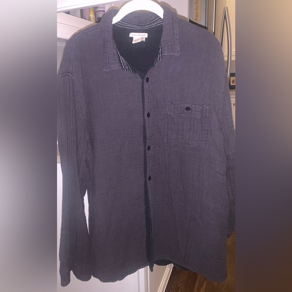Carbon 2 Cobalt Cotton Woven Buttondown Shirt - Picture 2 of 5